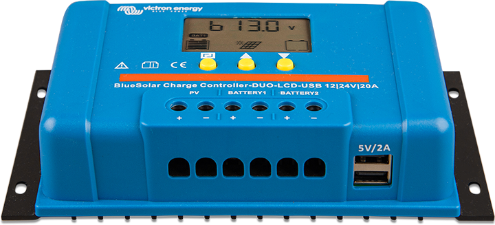 Contrôleur de charge BlueSolar PWM (DUO) LCD et USB